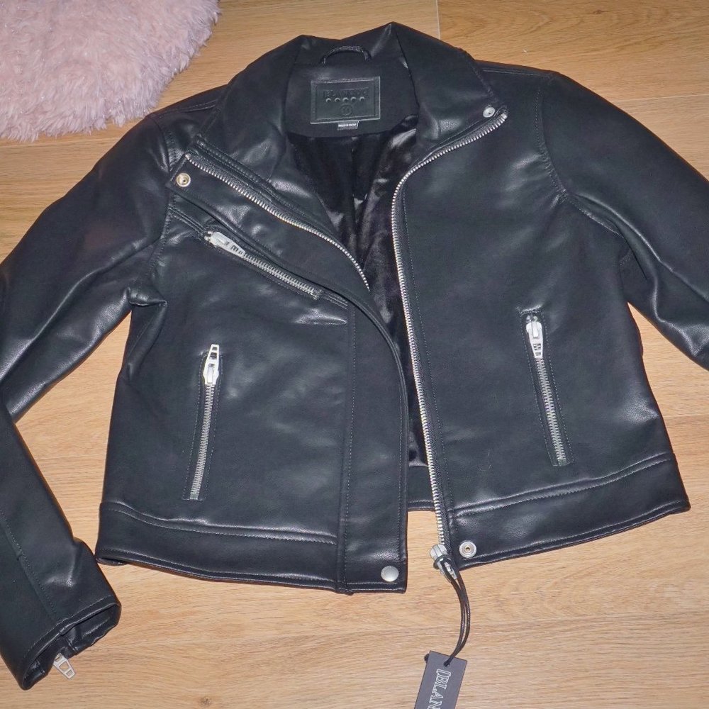 BLANKNYC FAUX LEATHER MOTO JACKET NEW